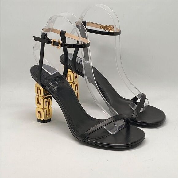 Givenchy G Cube Sculptural Heel Leather Sandals size 37 - Picture 3 of 13